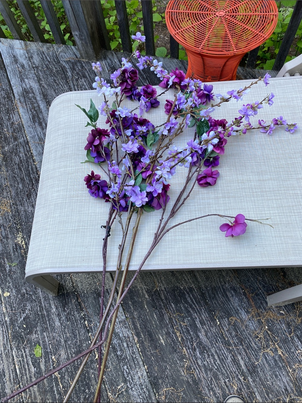 Artificial Purple Blossom Stems - Decorative Floral Spray